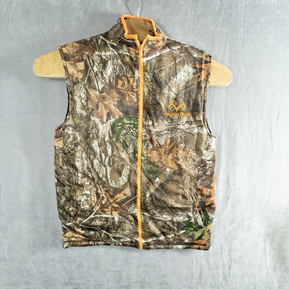 RealTree Edge Full Zip Camo Hunting Vest Reversable Black and Camo Mens Medium - Picture 2 of 11
